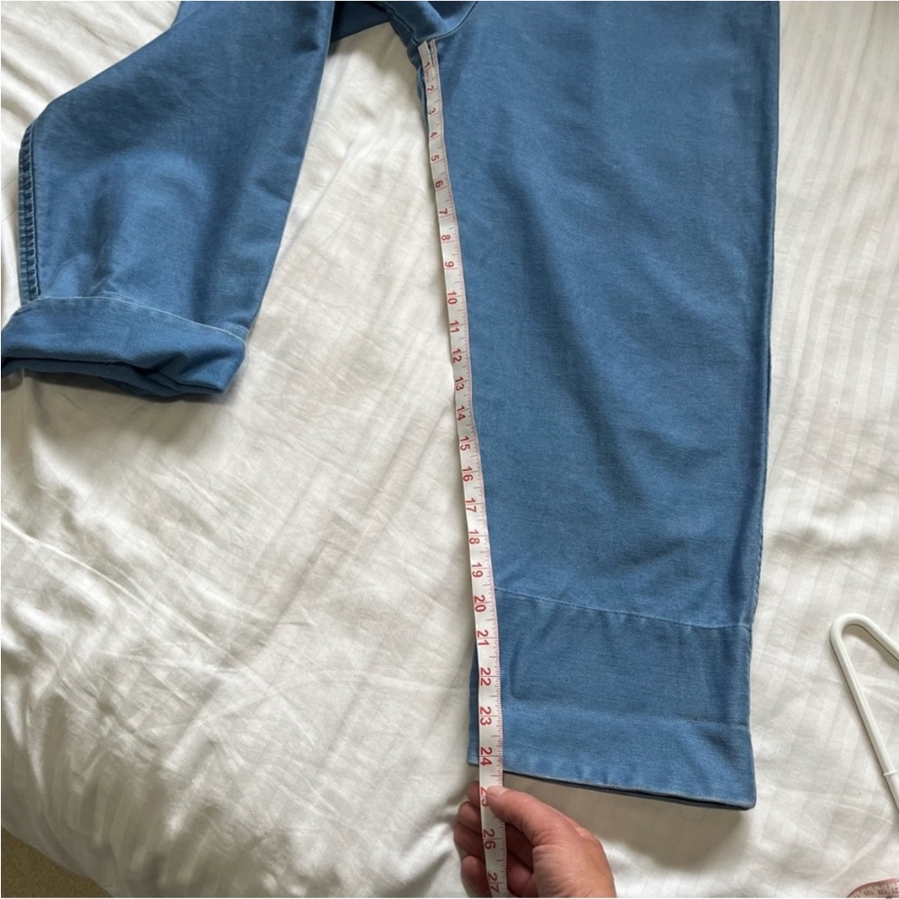 Caron Callahan Bethany Square Neck Sleeveless Denim Jumpsuit Blue LIKE NEW - Picture 15 of 16